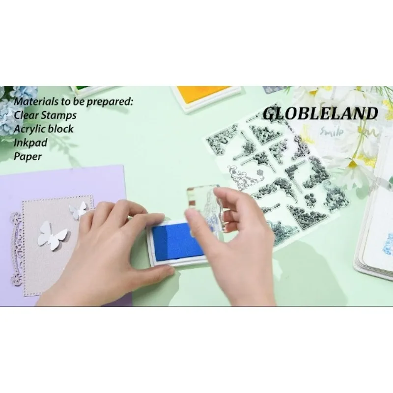 Bubble Frame Clear Stamp Communication Border Silicone Clear Stamp Lovely Phone Rubber Stamp for Scrapbook Journal Card Making
