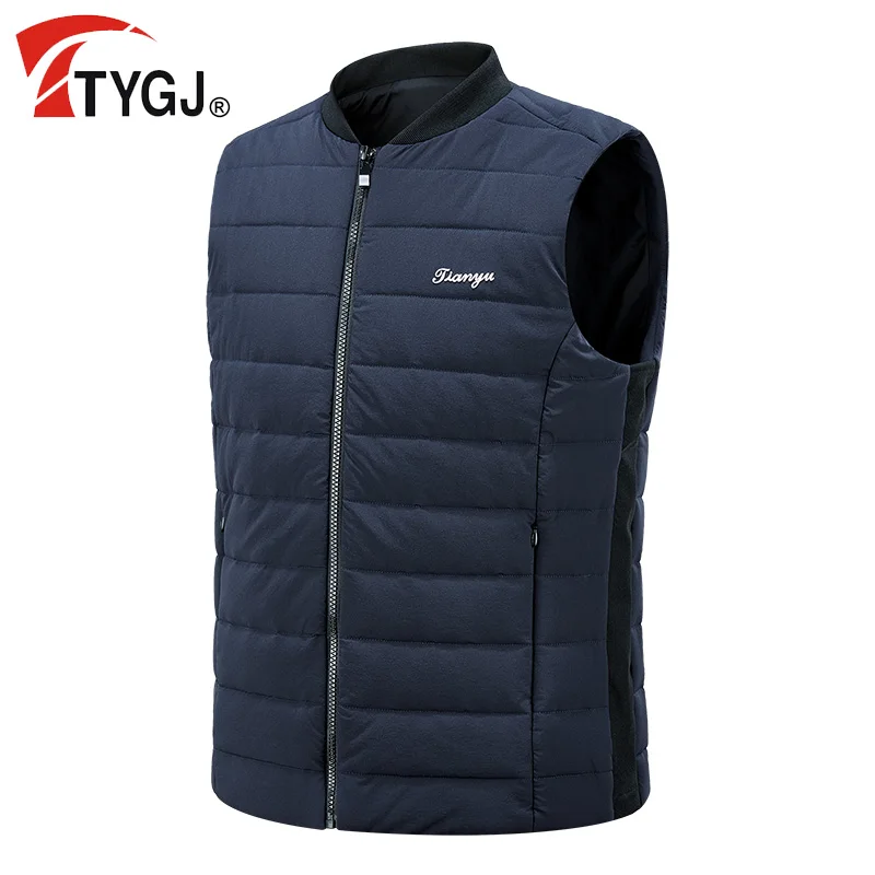 TTYGJ Winter Warm Tank Top for Men with Cotton Thickened Golf, Pure Cotton Vest, Men's Autumn and Winter Coat