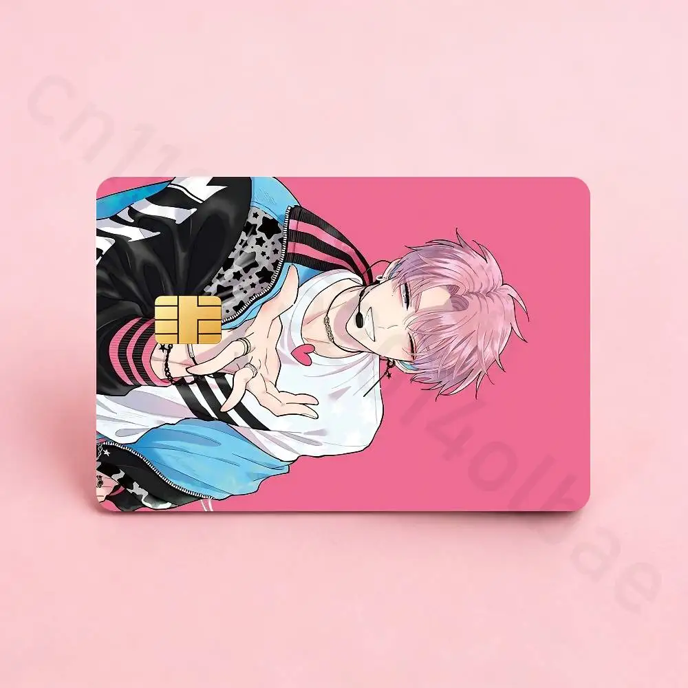 T-Tamon-kun Ima Docchi Fukuhara Tamon Sticker Film Tape Skin for Credit Card Debit Card Cartoon Waterproof Stickers Small Chip