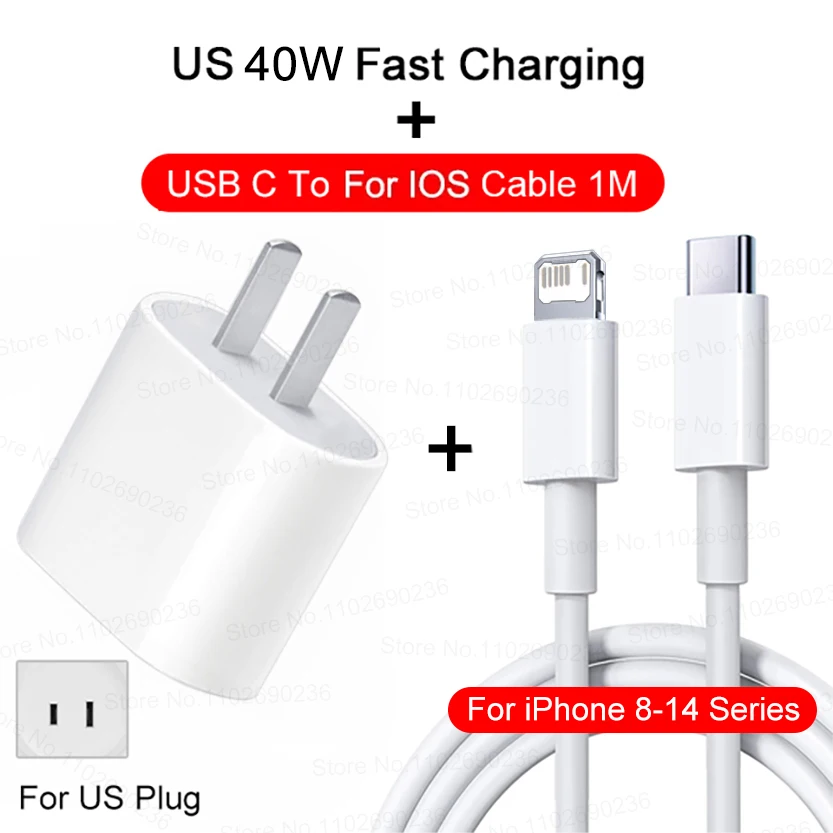 40W PD telefoonlader voor iPhone 11 12 13 14 15 16 17 Pro Max 16 Plus 17 Air iPad Snelladen Type C kabel oplader