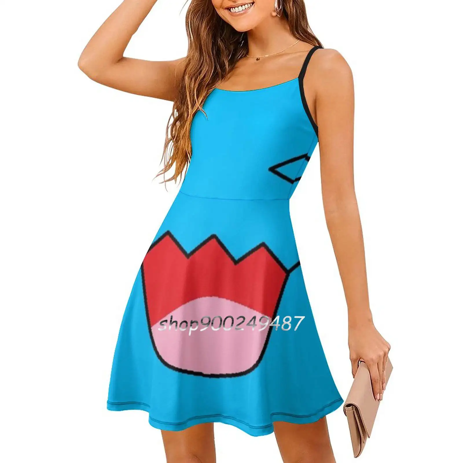 Wobbuffet Sling Dress Summer Dress Sling Sexy A Line Dress Fashion Female Dress Go Team Valor Team inst(team Mystic