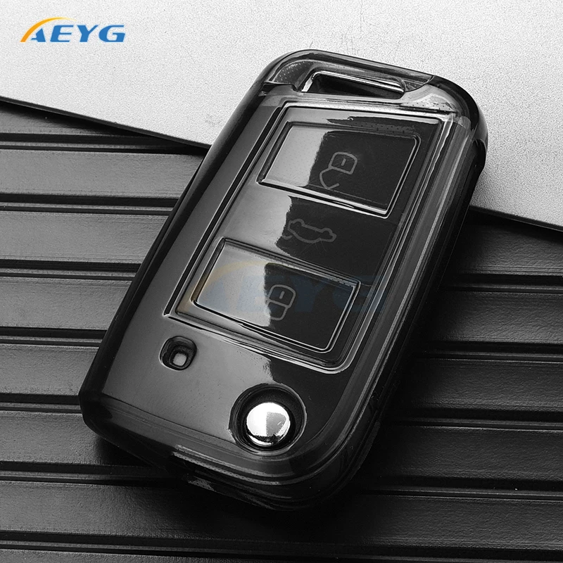 TPU Car Key Case Cover For VW Volkswagen Golf 7 MK7 Tiguan MK2 For SEAT Ateca Leon FR 2 Ibiza For Skoda Octavia