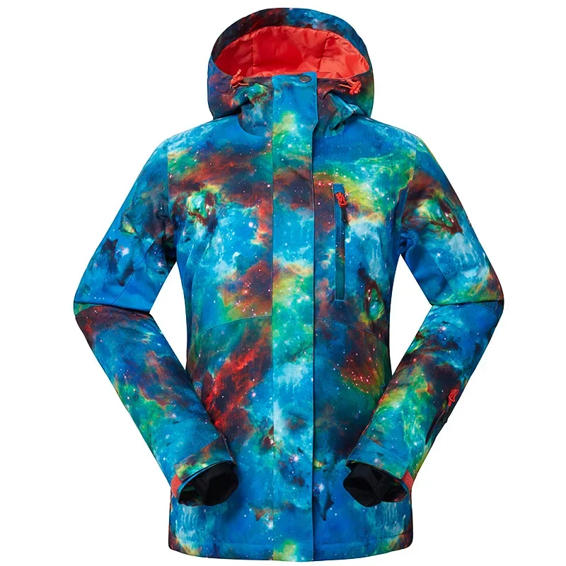 2025 New Winter Waterproof Windproof Snow Print Outdoor Top Men Women Hooded Long Sleeve Jacket Adult Breathable Warm Sport Tops