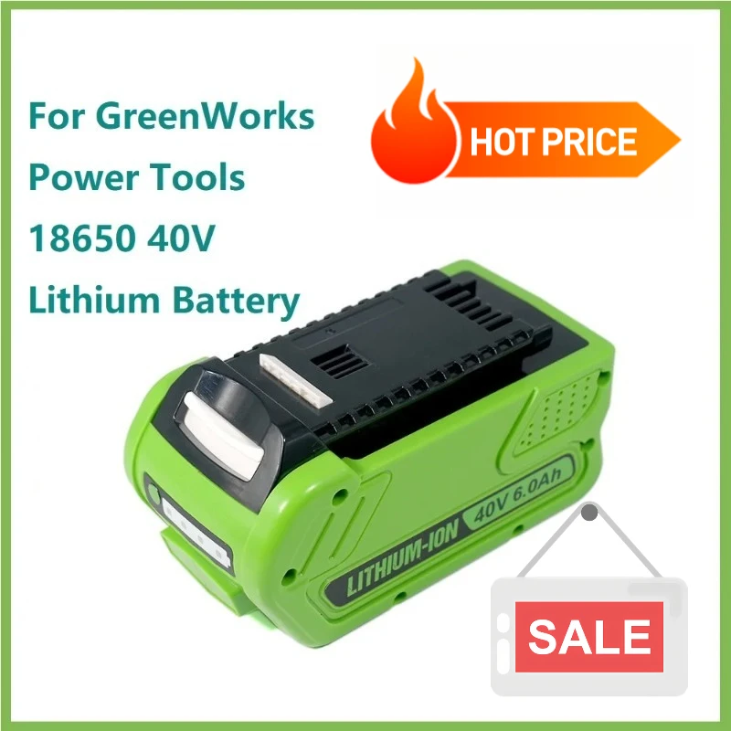 

FOR GreenWorks 40V 18650 Power Tools Lithium Battery for GreenWorks 29462 29472 29282 G-MAX GMAX Lawn Mower