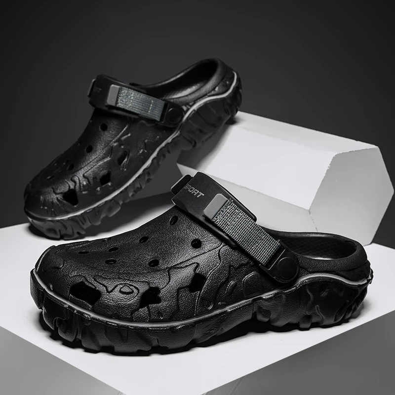 

YRZL Men Slides Breathable Sandals Comfortable Slippers Clogs Lightweight EVA Beach Shoes Non-Slip Outdoor Garden Shoes for Men