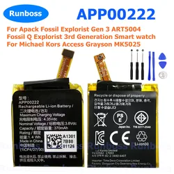 New APP00222 370mAh Battery for Apack Fossil Explorist Gen 3 ART5004 Fossil Q Explorist 3rd Generation Smart Watch 3.8V