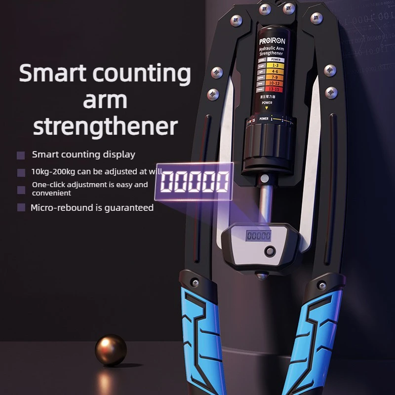 Countable Adjustable Hydraulic Arm Strength Device for Men Home Exercise,Hand Gripper Strengths, Chest Muscle Exercise Equipment