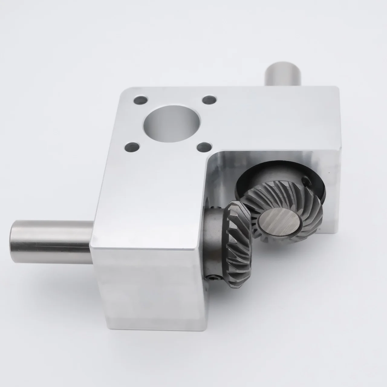 1: 1 Right Angle Commutator Right Angle Gearbox Corner Turning Device 1.5M 19T 15mm Spiral Bevel Aluminum Gearbox