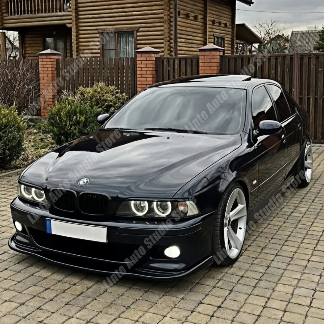 For BMW E39 520i 525d 530d M5 M-Sport 1997-2004 M5 Style Front Bumper Lip Spoiler Splitter Gloss Black ABS Exterior Body Guard