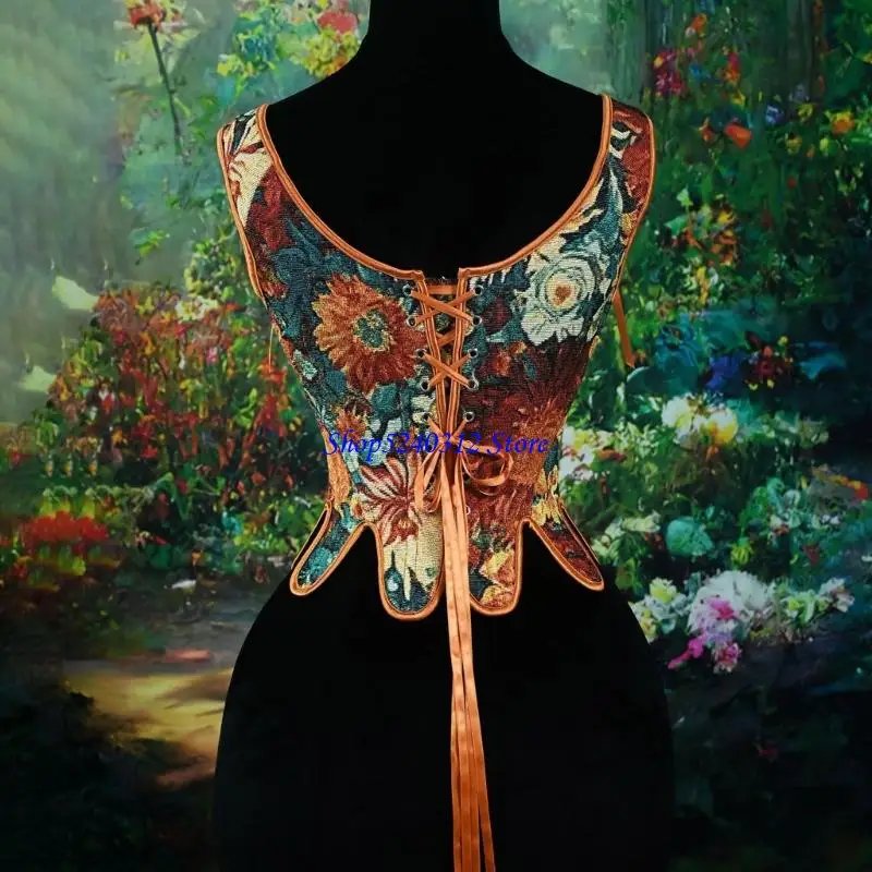 634C Adjustable Underbust Corset With Steel Bone Retro Fashion Body Shaper