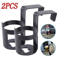 2PCS Car Drink Cup Holder Container Hook Multifunctional Hanging Window Door Mount Universal Water Bottle Cup Stand for Auto