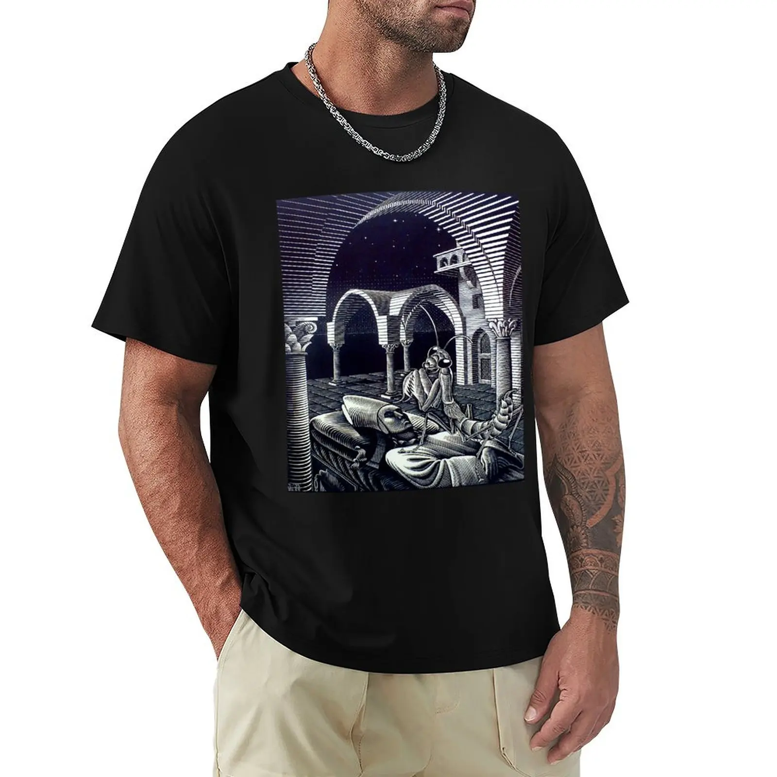 M.C. Escher - Relativity T-Shirt Durable Work Wear T-Shirt