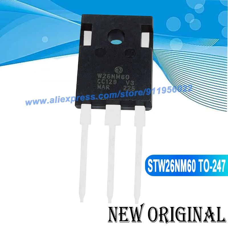 (5 Pieces) STW26NM60 W26NM60 STW21NM60N W21NM60N TO-247 / 77N60M5 STW77N60M5  600V 77A / STW14NK60Z W14NK60Z 600V 13.5A TO-247