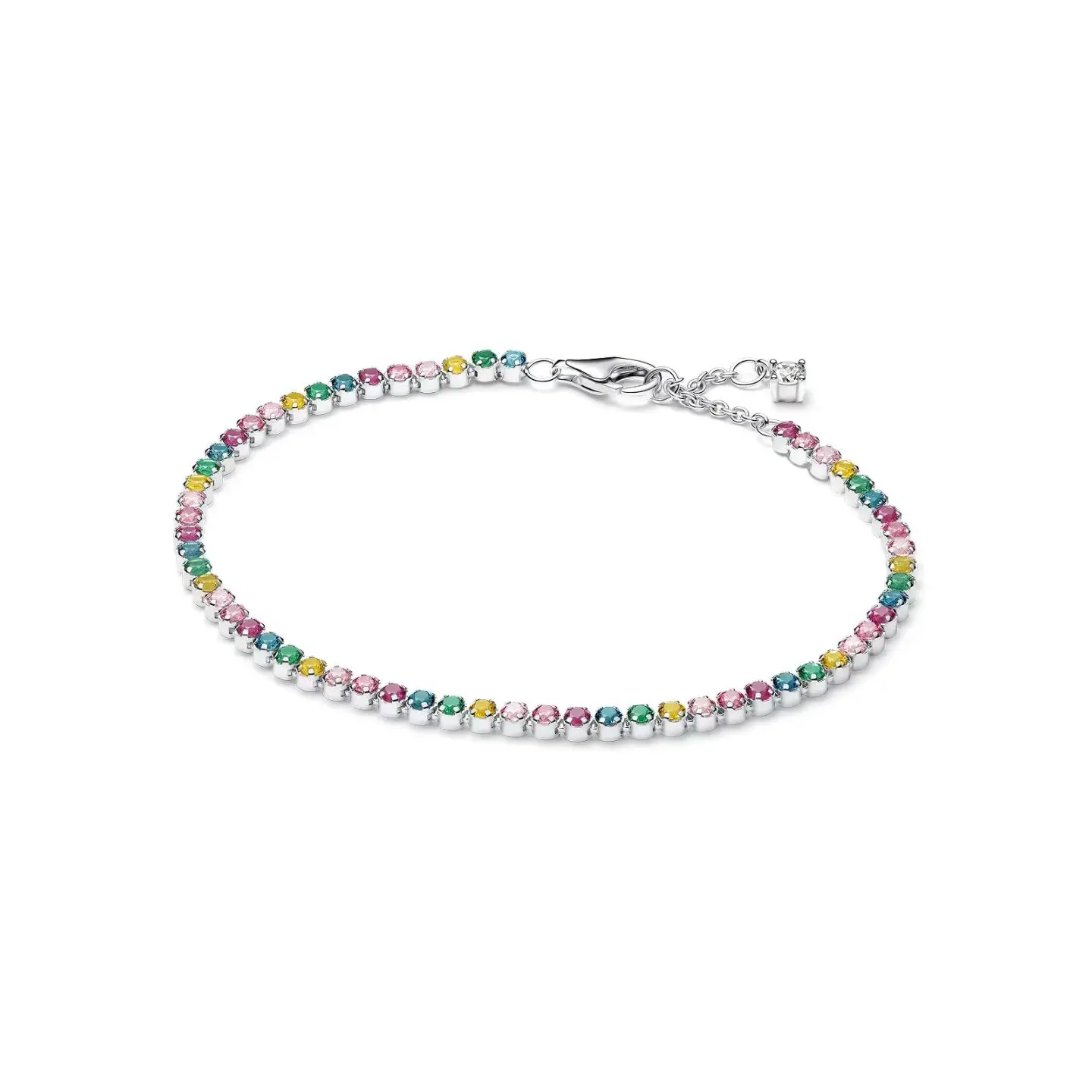 2026 Neu 925 Sterling Silber Blumen-Stern Farbiger Zirkon Armband DIY Feiner Schmuck Damen-Accessoires Muttertagsgeschenk – Detail 7