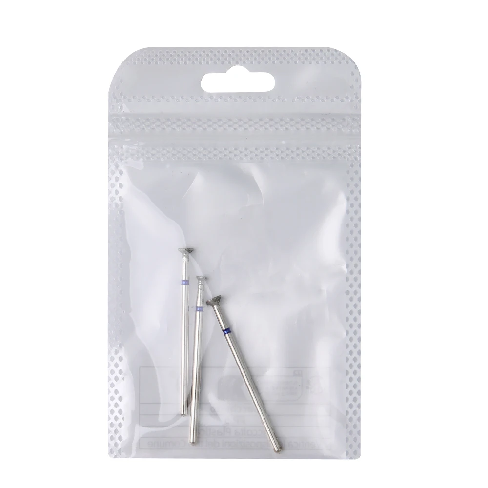 3 stuks diamanten nagelboren voor nagelriemverzorging, manicure en pedicure – professionele elektrische nagelvijlbits voor salongebruik