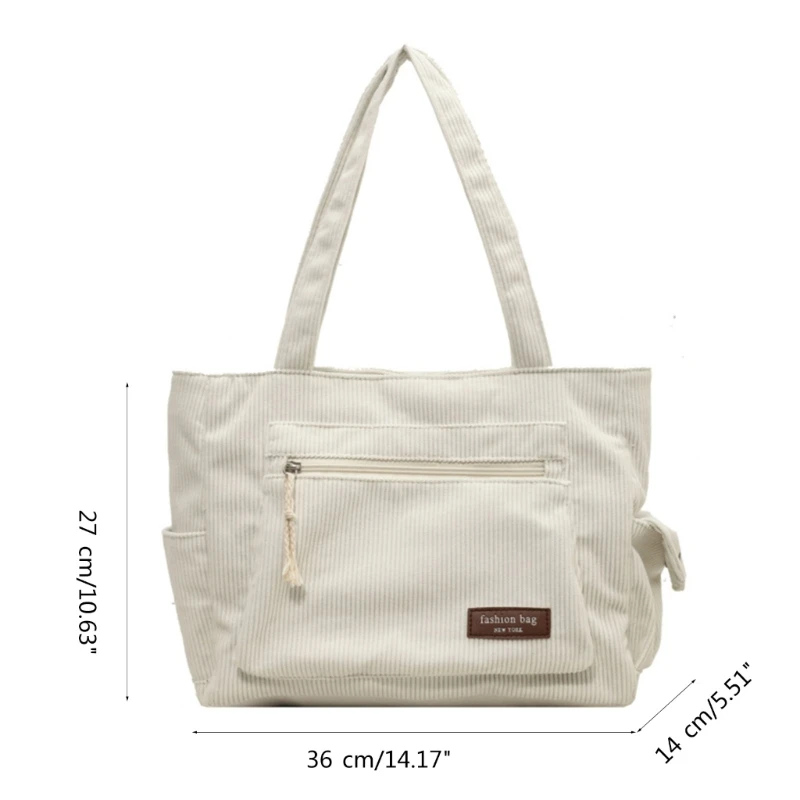 Bolso hombro para mujer, bolso capacidad, bolso escolar para estudiantes, bolsos pana E74B