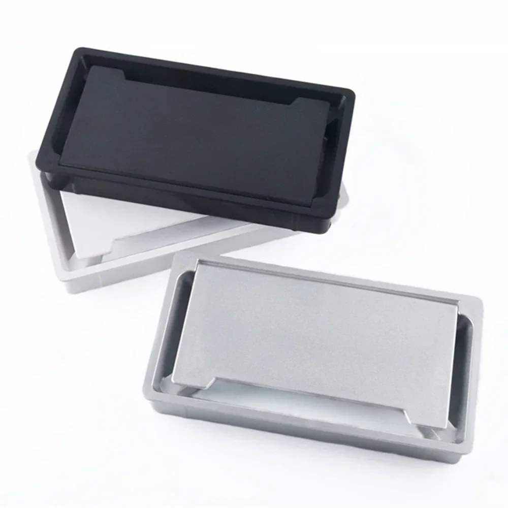 1Pcs Desk Threading Box Rectangular Desk Threading Box Outlet Hole Cover Desk Wire Hole Cover