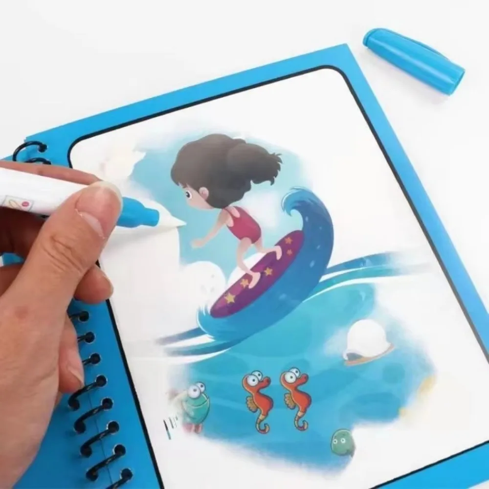 New Children Magic Book Reusable DIY Watercolor Painting Book Animal Coloring Books Education and Learning