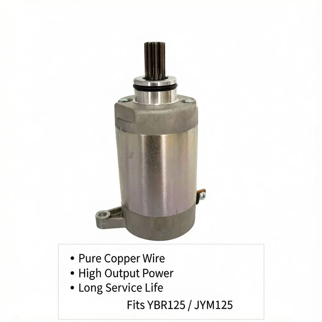 High Quality Motorcycle Electric Starter Motor For Yamaha YBR125 JYM125 12V High Torque Starting Engine Parts