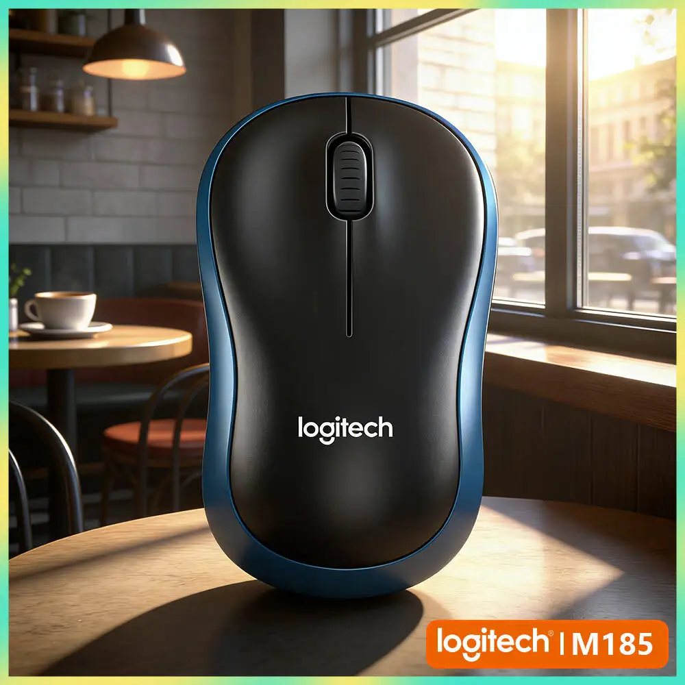 Logitech M185 Tracking Precision Mouse 1000 DPI Optical Sensor 2.4GHz 10m Range 12-Month Battery Desktop Laptop Accessory Tool