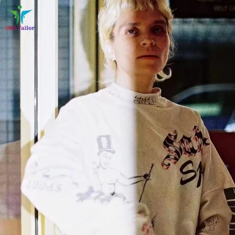 

SAINT Hip Hop Graffiti 25AW Crew Neck Washed Finish Men's & Women's Long-Sleeved T-Shirt Casual Oversized TEE