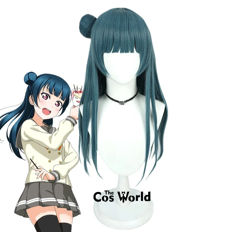 

Love Live Sunshine Aqours Tsushima Yoshiko 60 см длинные Хэллоуин аниме косплей парики синтетические волосы + шапочка для парика