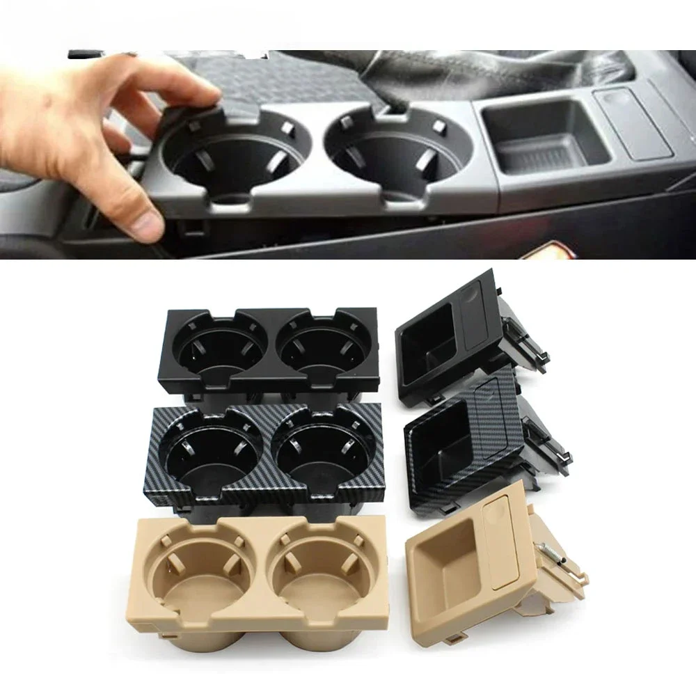 For BMW 3 Series E46 Center Console Drink Cup Holder Cover Black Beige Centre Storage Box Insert Cover Replacement 51168217953