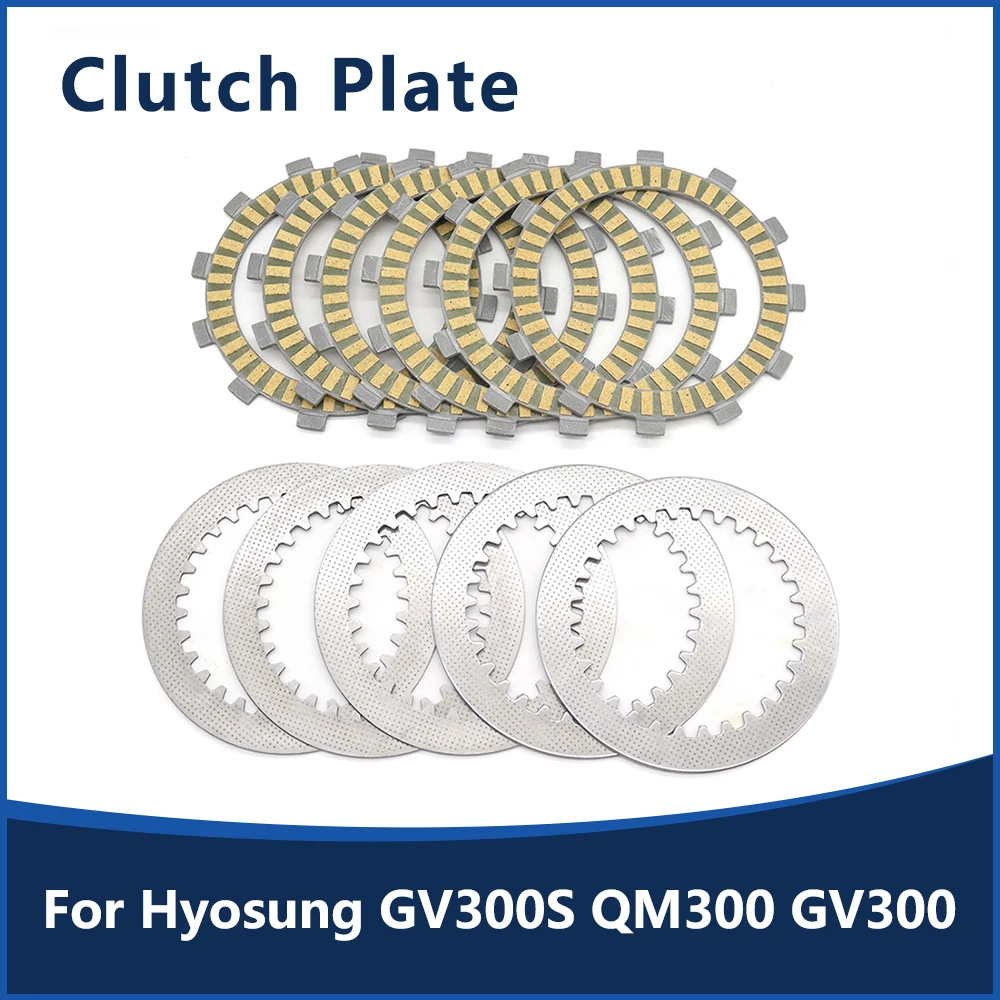 

For Hyosung GV300S QM300 GV300 GV 300 300S QM 300 Motorcycle Clutch Plates Steel Plates Friction Disc Kit Accessories