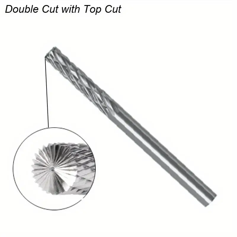 3mm 1/8 Zoll lange Hartmetallfräser für Dremel Werkzeug, Fräser, Diamantschneidfräser, rotierend, 38mm bis 100mm Länge, für Metall und Holz