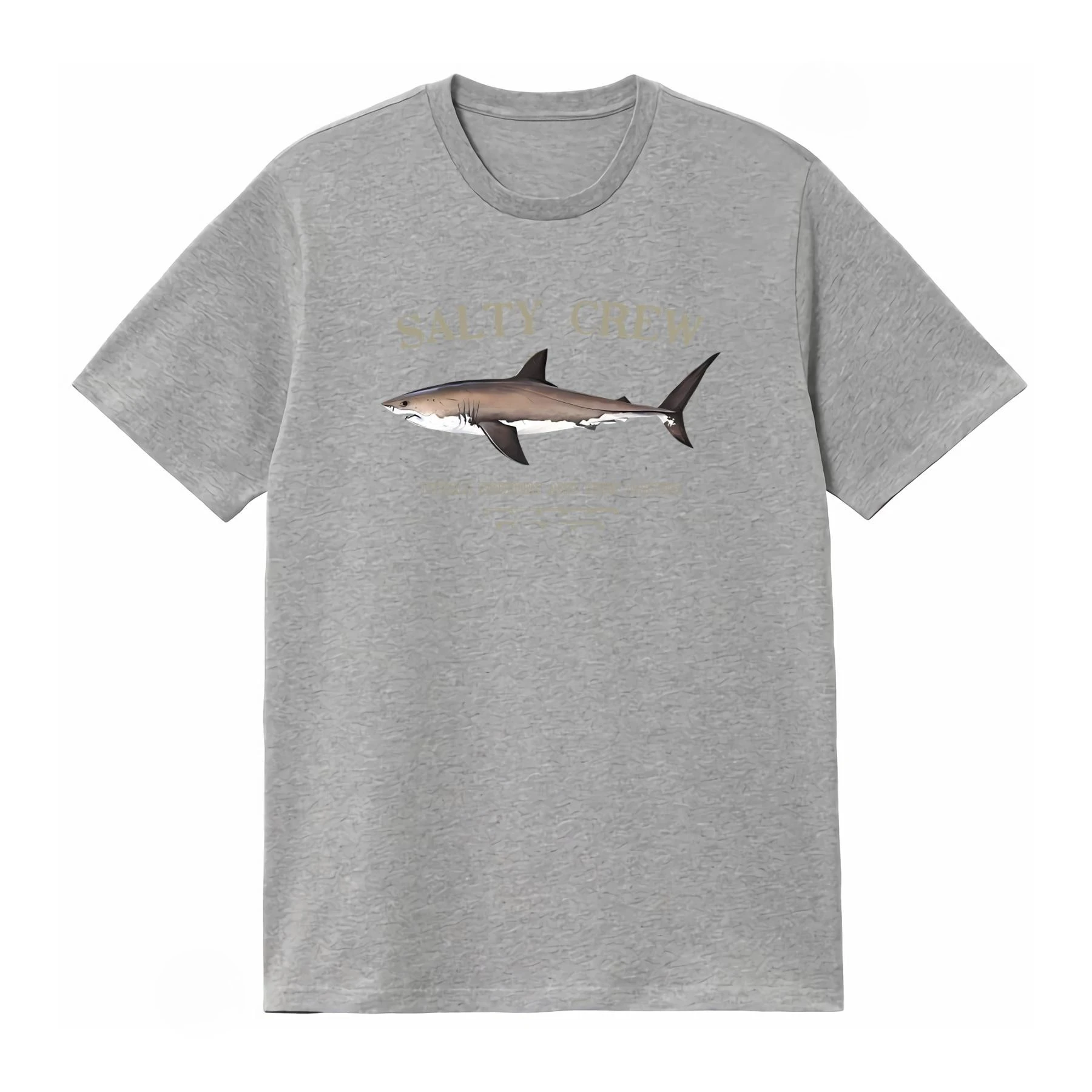 Salty Crew Thrill Seekers and Risk Takers Shark Print Men's T Shirt Stylish Graphic Men's Clothing Women's 2026 Summer T Shirt