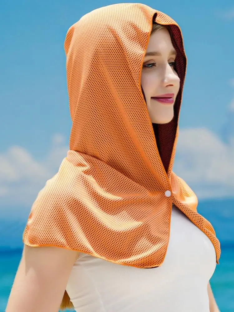 AliExpress NONE Instant Hoodie Cooling Towels for Neck and Face UPF 50 Sun Protection Head Towel for Sports, Camping, Cycling Outdoor Sports