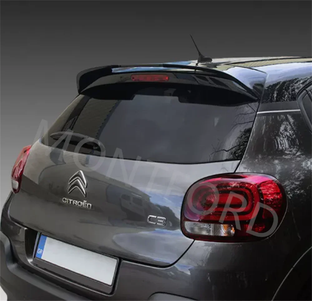 

Auto Part Real Wing Trunk Lip Boot Cover Car Styling REAR ROOF SPOILER FOR CITROEN C3 MK3 (2017+)