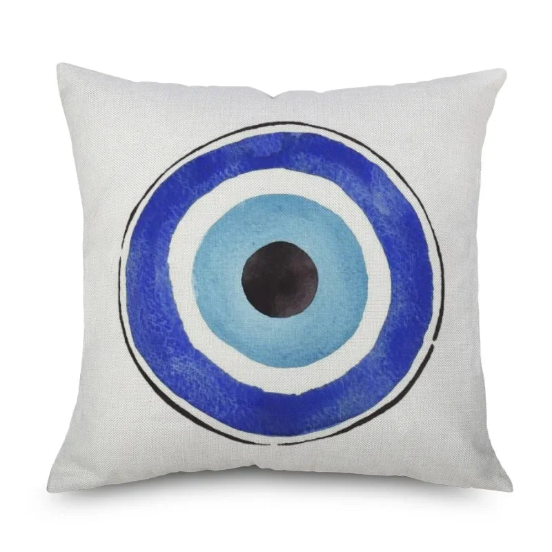 Turkish Evil Eyes Cushion Covers Hamsa Hand Arabic Folk Culture Art Home Decorative Pillows For Sofa Living Room Home Decoration