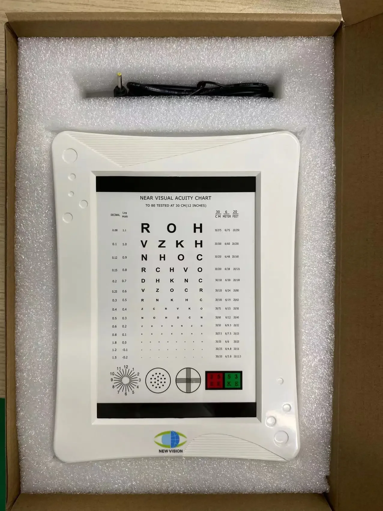 Transporte rápido nova visão próxima gráfico com luz led de alta qualidade visão distante teste olho chenhigh qualidade