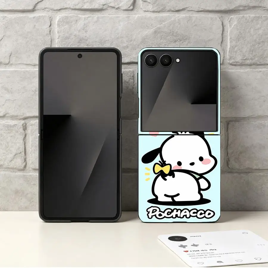 Sanrio Pochacco Back Phone Cover Funda Case for Samsung Galaxy Z Flip 8 Flip6 Z Fold 8 7 6 5 4 3 Flip4 Flip7 FE Flip5 Flip3 Z view 6