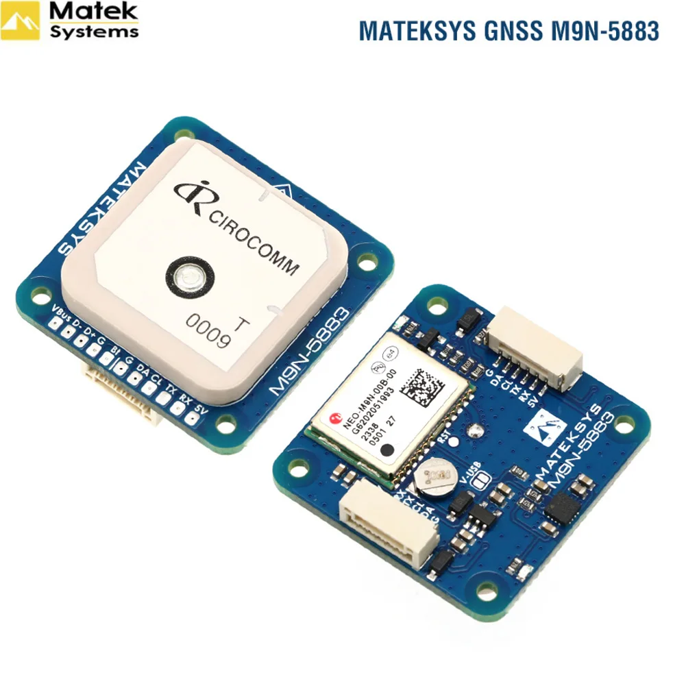 MATEK Mateksys GNSS & Kompass M9N-5883 M9N-G4-310GPS GLONASS Galileo BeiDou QMC5883L 32x32x10mm für Langstrecken-RC-FPV-Drohnen