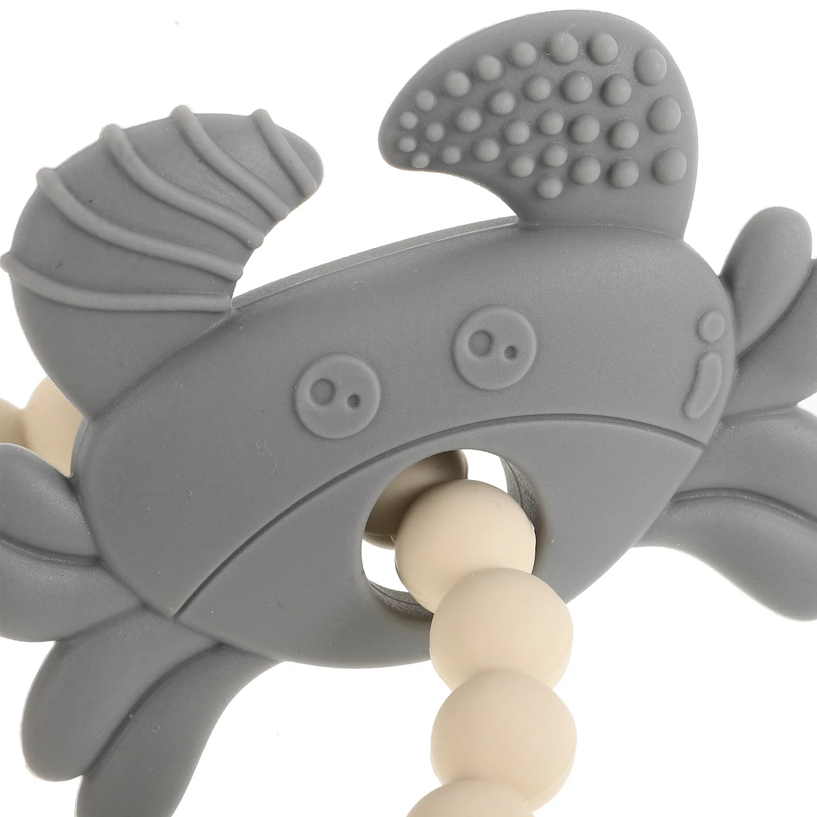 حلقة تسنين للأطفال من السيليكون على شكل سرطان البحر ناعمة لتخفيف المضغ لحديثي الولادة، عضاضة تنموية آمنة للإمساك #3