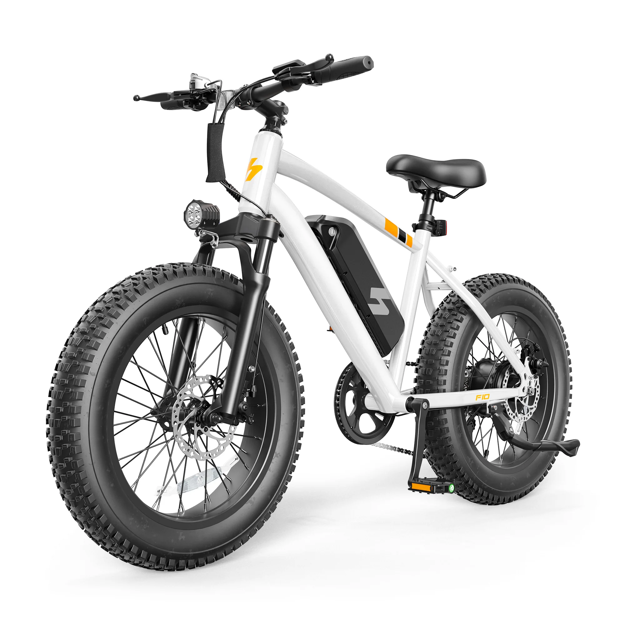 Hopepeak F10 Fat Tire Electric Bike for Adults, 20"×4.0" Fat Tire Electric Mountain Bike, Peak 1200W 48V 10.4Ah,  28MPH 55 Miles  Electric Bicycle, 7-Speed image 3