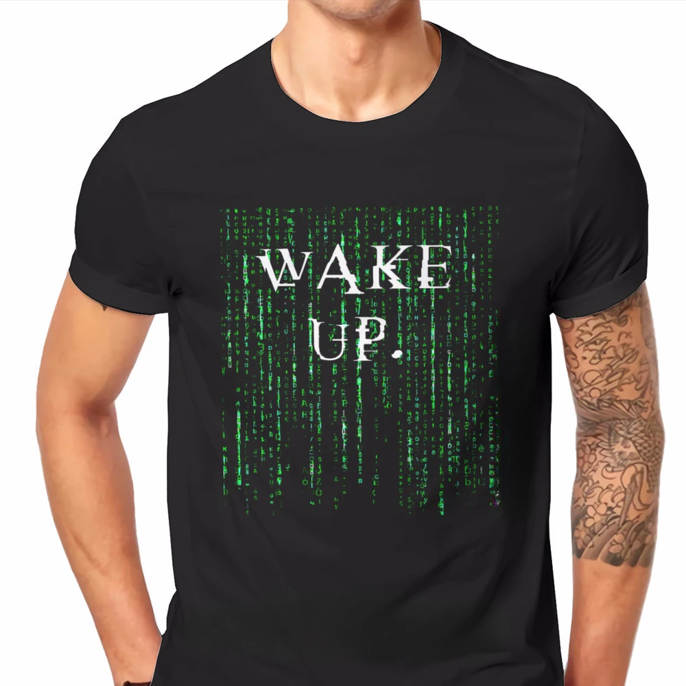 

Wake Up Neo Unique TShirt Neo Anderson Morpheus Film Top Quality Novelty Gift Clothes T Shirt Ofertas Short Sleeve printing