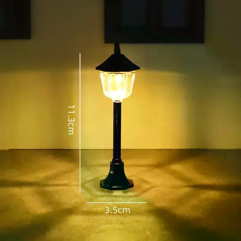 1 Pieza de Luces Decorativas en Miniatura para Casa de Muñecas, Modelo de Luces de Calle Navideñas para Jardín, Decoración para el Hogar