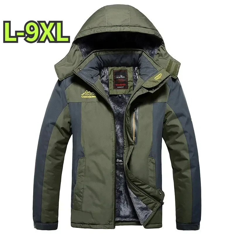 

Trekking Jacket Men's Winter Casual Thick fleece-lined Warm Parka Women Outdoor Snow Clothing Waterproof Cold-proof Hooded Coat