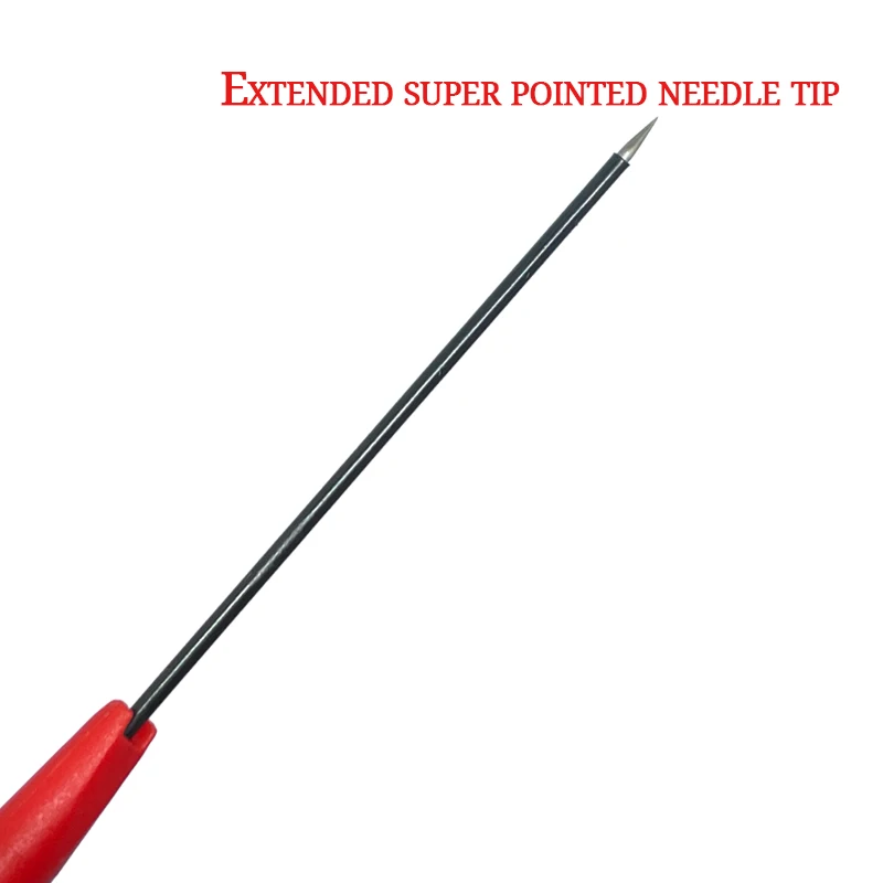 1 Paar neue Universal-Multimeter-Test-Rückseiten-Sonden, Nadel, 1 mm Stift, zerstörungsfreie Sonde für 2 mm Messleitungen, schärfer und härter – Detail 4