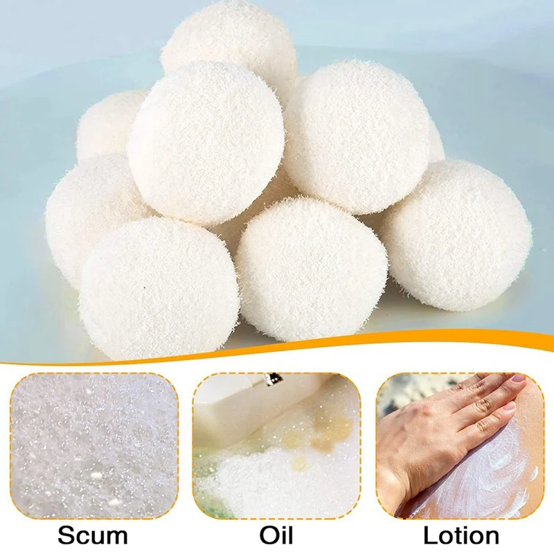 Reusable Oil-Absorbing Sponge Ball Washable Sponge Ball Floating Pool Filter Sponge Ball