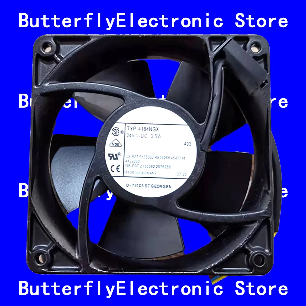

ORIGINAL NEW TYP 4184NGX 4184 NGX 24VDC 3.5W COOLING FAN 12038 12CM 120*120*38MM