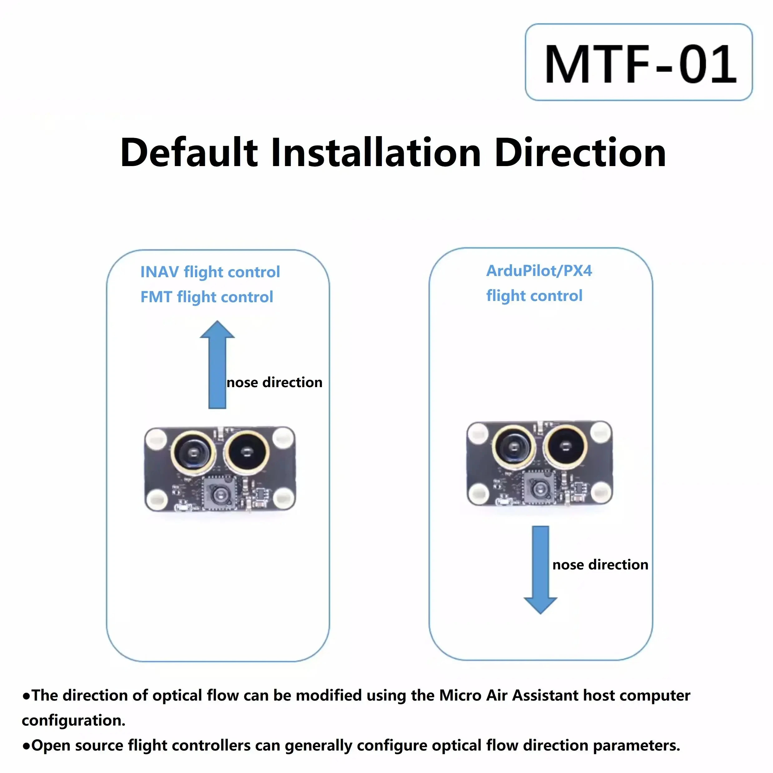 Mtf 01 optischer fluss bereich integriertes modul pmw3901 optisches sensor modul uav position ierung 8m laser bereich integriert