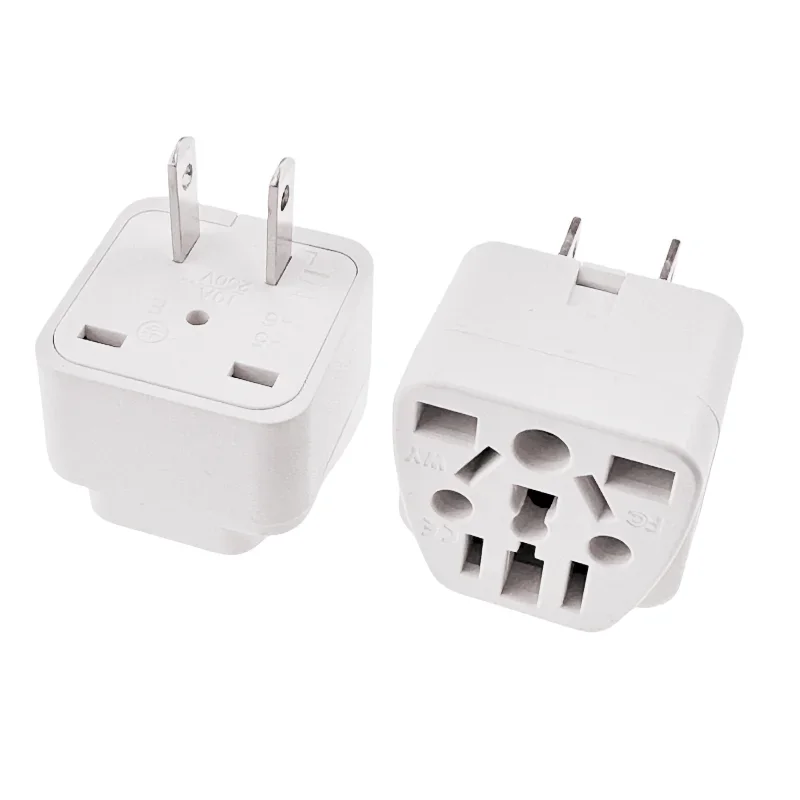 Black White 10A 250V US/EU/UK/AU to USA Canada Japan Taiwan Mexico 2 pin travel adaptor plug Universal socket converter Type-A