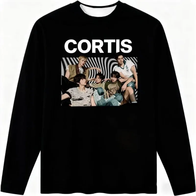 

2025 CORTIS K-POP Concert Peripheral Combination Peripheral Printed Summer Men and Women's Long-sleeved T-shirt Loose