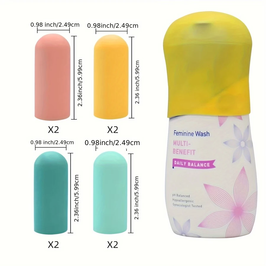 Silicone Bottle Cap Covers, Leak-Proof Elastic Covers, Durable Travel Silicone Covers, Travel Toiletry Accessories, Suitable for Toiletries, Shampoo Bottles, Cruise Luggage, and Other Items, a Travel Essential for Both Women and Men