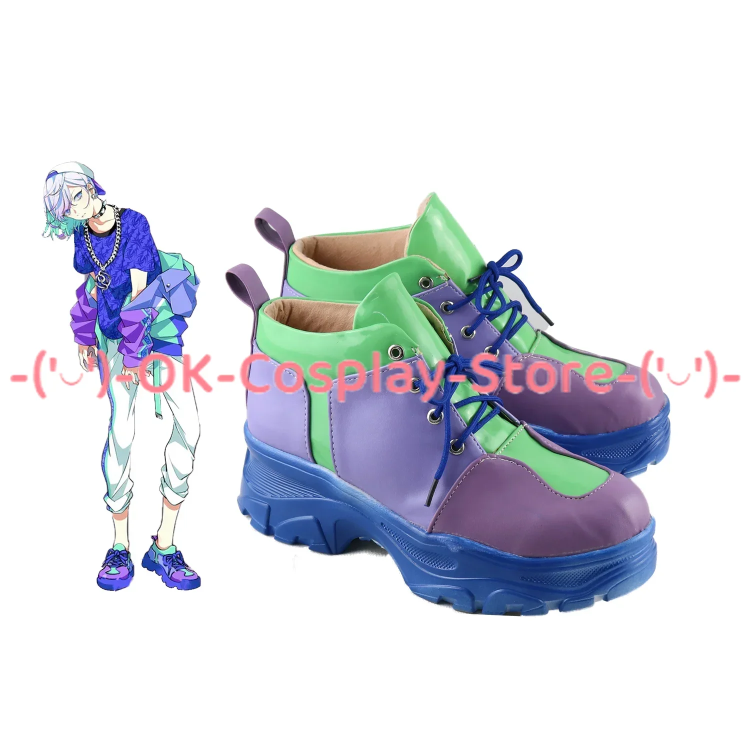 KAMI OKE-Chaussures de Cosplay du Jeu Paradox Live Y1,500, Bottes de Carnaval d'Halloween, Accessoire sur Mesure