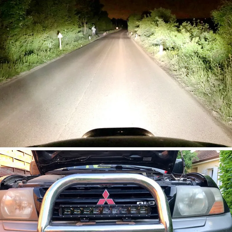 Offroad 4x4 9D Flood Roof Auxiliary LED Light Bar Truck Bumper Front Driving Lamp for Auto Car Pickup Tractor Jeep Lorry Van